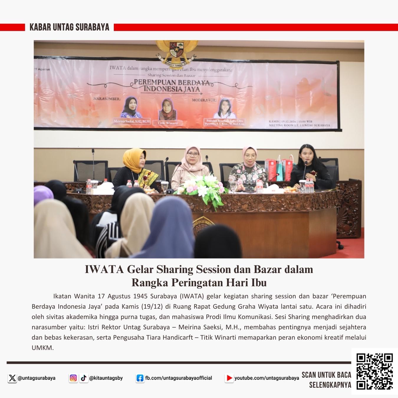 IWATA Gelar Sharing Session dan Bazar dalam Rangka Peringatan Hari Ibu