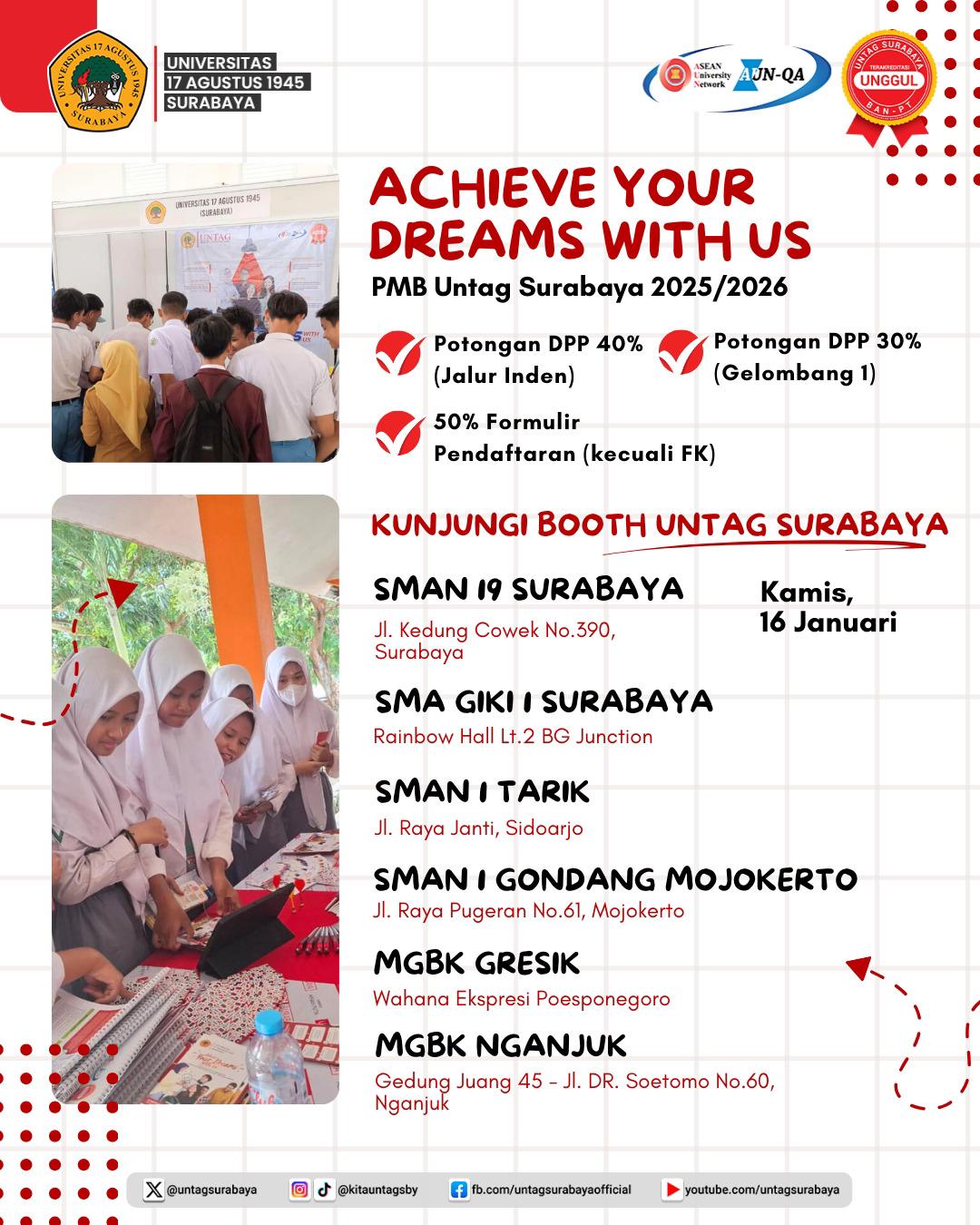 Kunjungan Booth Untag Surabaya