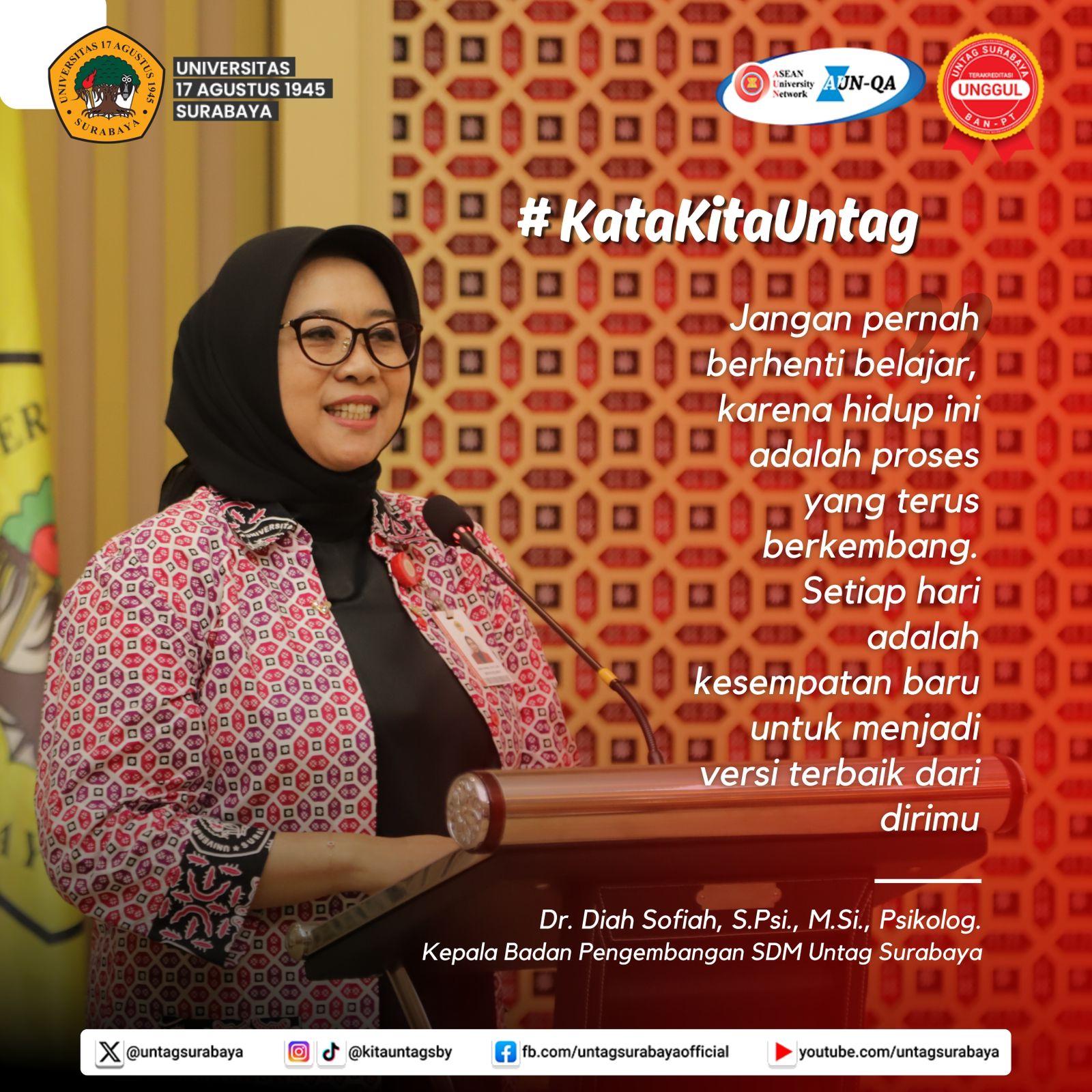 QUOTE OF THE DAY UNTAG SURABAYA 