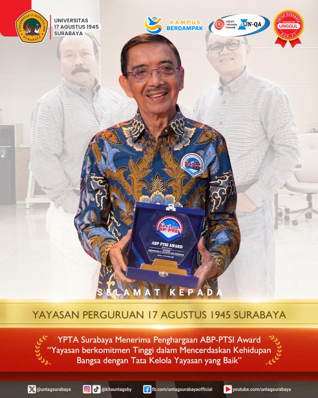 YPTA Surabaya Raih ABP-PTSI Award 2025, Bukti Komitmen dalam Pendidikan Terintegrasi
