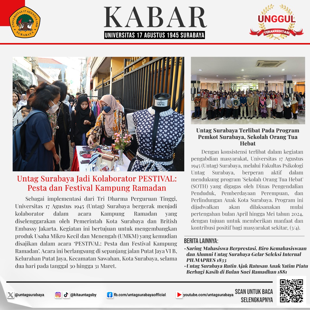 Untag Surabaya jadi Kolaborator PESTIFAL Kampung Ramadhan