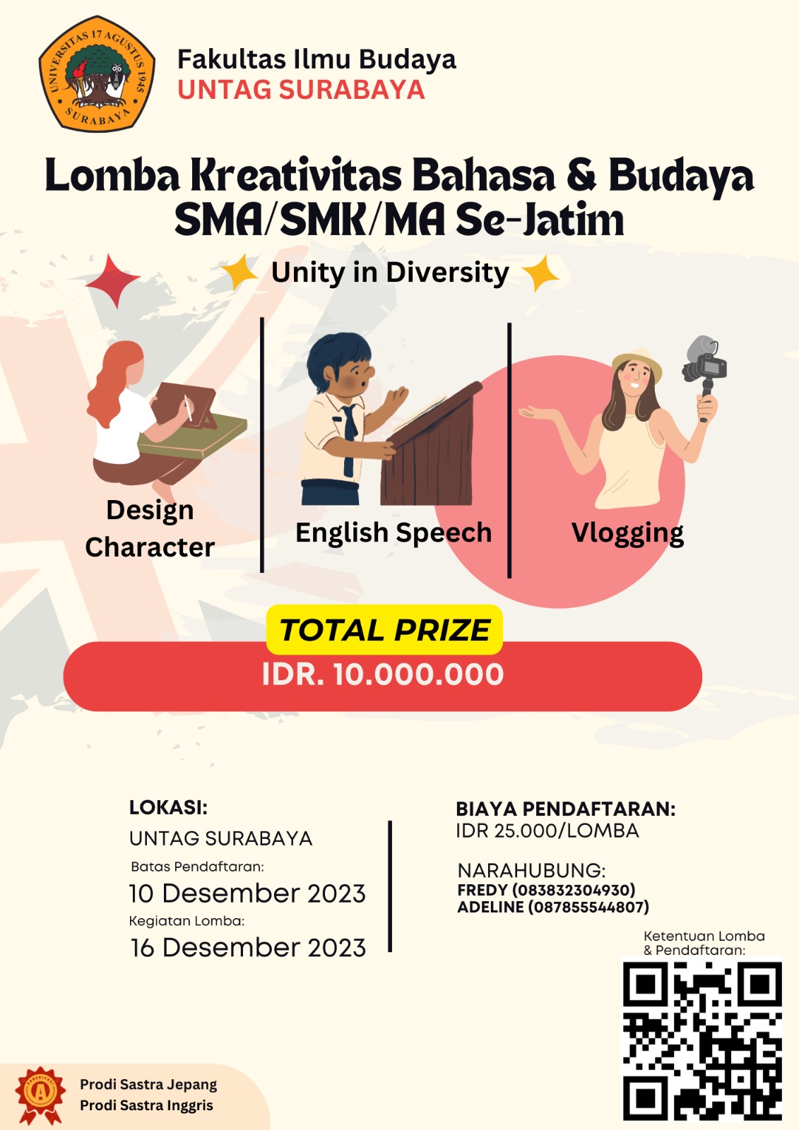 KETENTUAN DAN PERSYARATAN LOMBA KREATIVITAS BAHASA DAN BUDAYA SMA/SMK/MA SE-JATIM