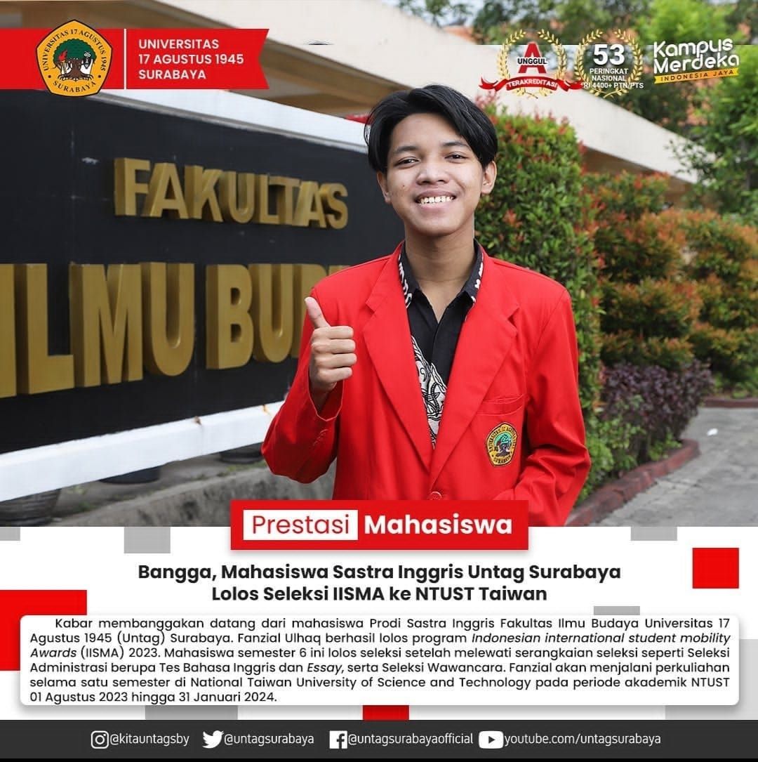 Selamat & Sukses: Mahasiswa Sastra Inggris Meraih Beasiswa IISMA 2023