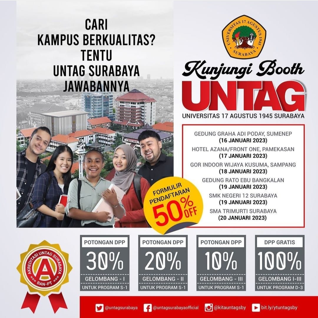 Kunjungi Booth UNTAG Surabaya