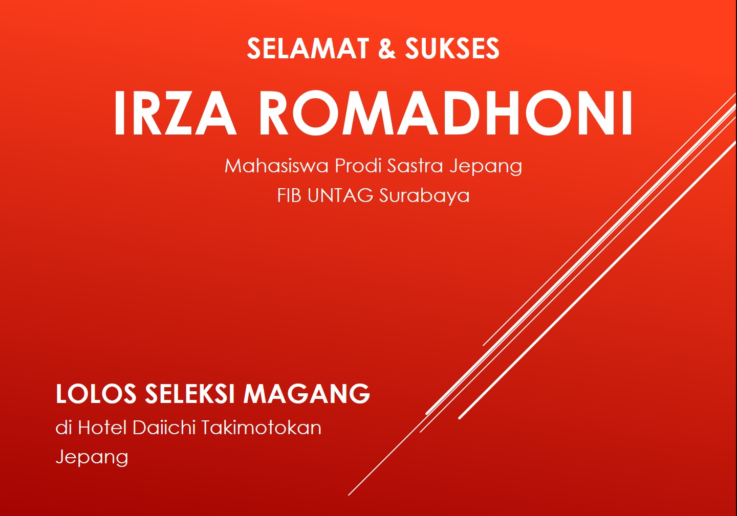 Selamat & Sukses 
